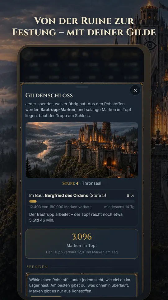 Das Gildenschloss: gemeinsam bauen, gemeinsam halten