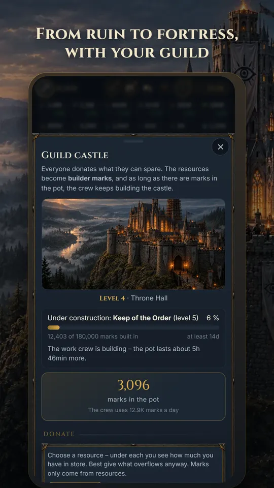 The guild castle: build it together, hold it together