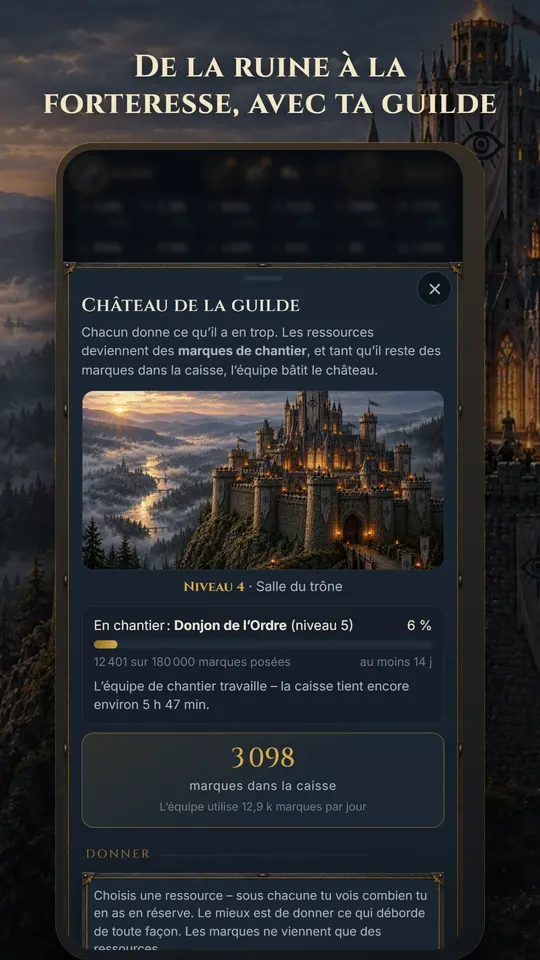 Le château de guilde : construit et défendu ensemble