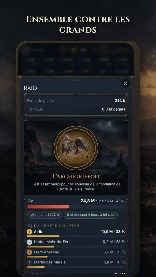 Raids de guilde : un boss, toute la guilde