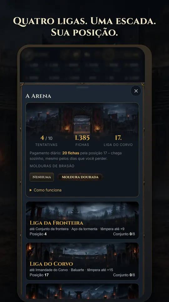 A arena: seu caçador contra outros jogadores